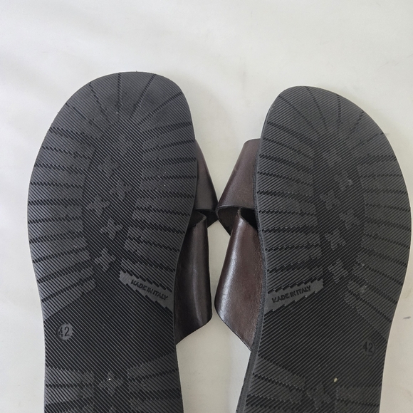 BRADOR  Walk TDM Slide Leather Sandals size 42 or US 9 Made In Italy - Picture 10 of 16